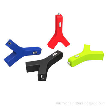 Dual USB Y Type Silicone Car Charger